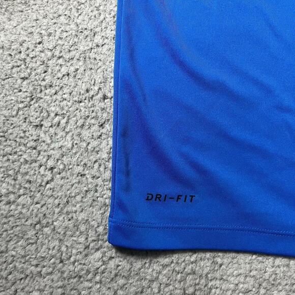 Nike Polo Shirt Mens 2XL Blue Golf Performance Drifit Logo TPC Sawgrass Club - Picture 11 of 16